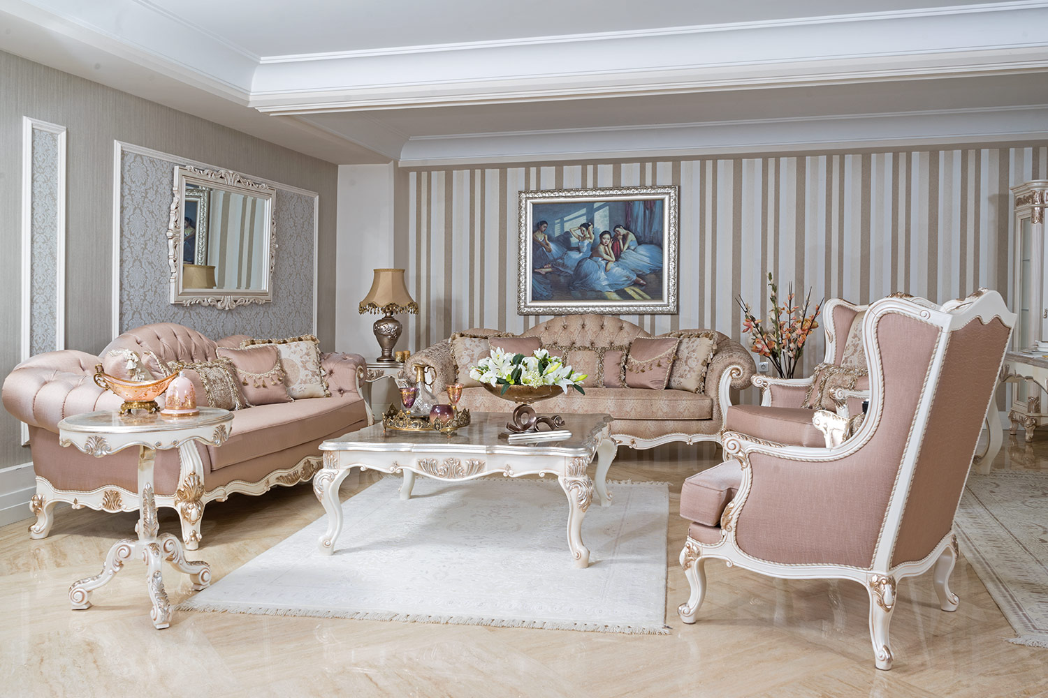 Mirage Furniture - Louis Living Room